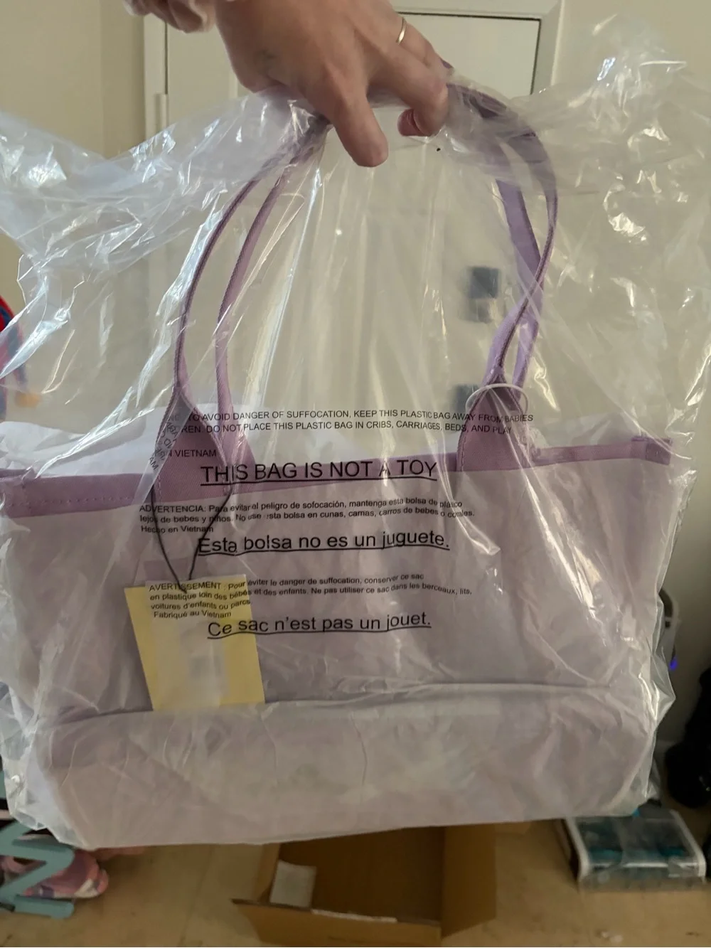 NWT Marc Jacobs The Canvas Large Tote Bag Wisteria Purple